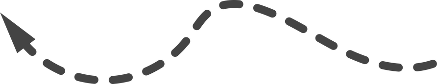 Hand drawn dotted arrow shape. Arrow icon 